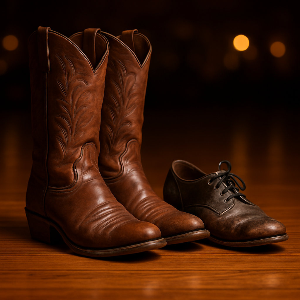 Dance shoes on a polished timber floor